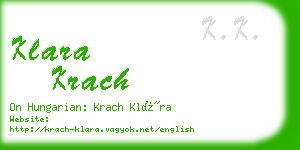 klara krach business card